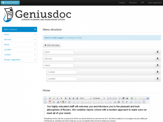Pomicanje elemenata izbornika pomoću mi&scaron;a